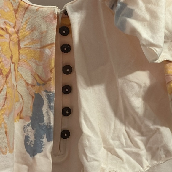 Free People Women’s Bodysuit w/Button Front & Ruffle Detail NWT, Large - Picture 7 of 16